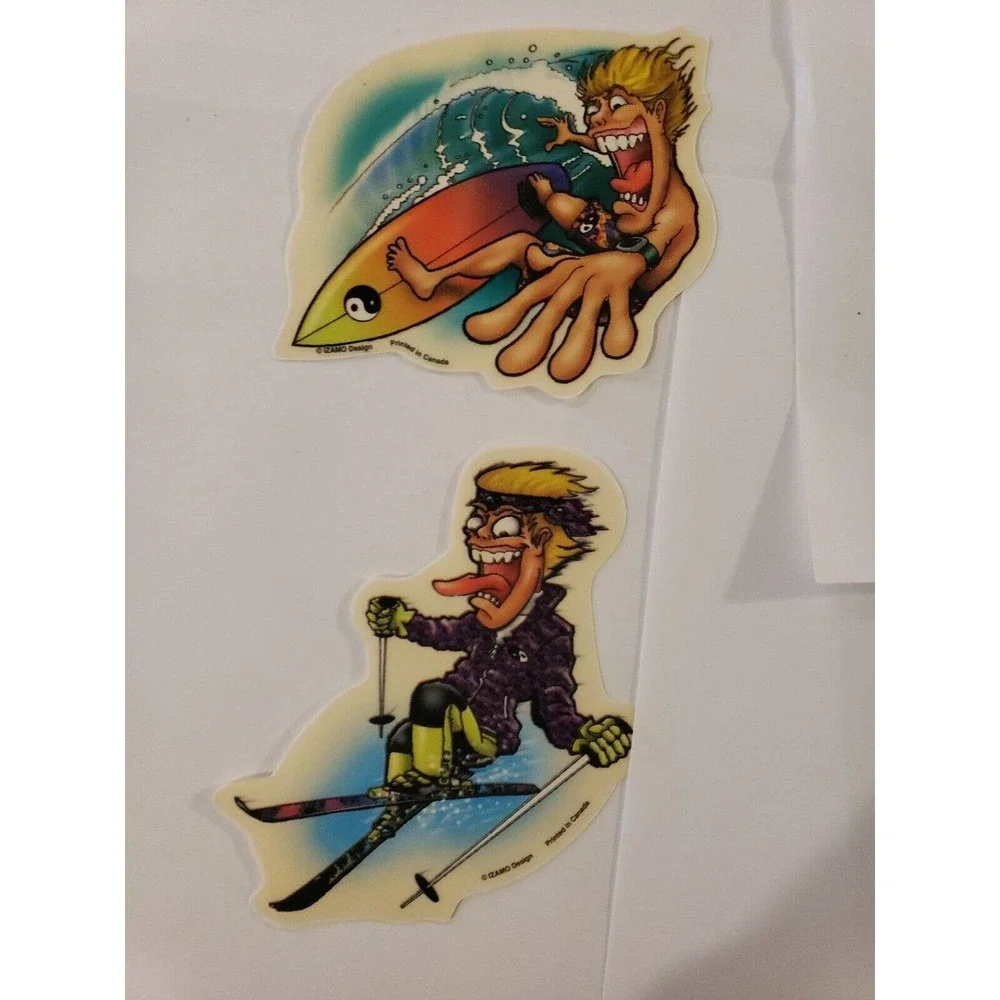90s y2k Vintage Izamo skateboard Sports Vending Machine Stickers Full Set Of 9